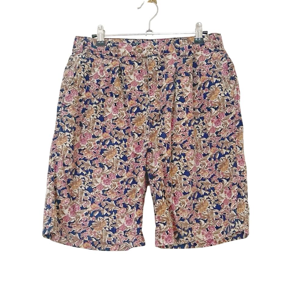 Vintage 90s Floral Funky Abstract Golf Shorts